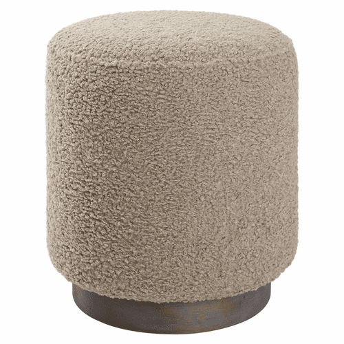 Uttermost Avila Round Ottoman - Latte - 23714