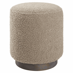 Uttermost Avila Round Ottoman - Latte - 23714