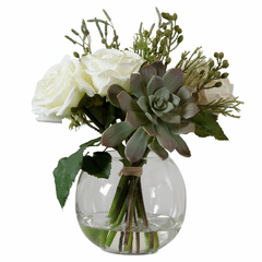 Uttermost Belmonte Floral Bouquet & Vase - 60182