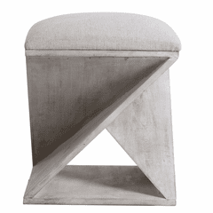 Uttermost Benue Gray Ottoman - 23559