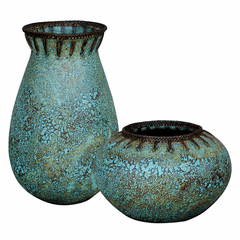 Uttermost Bisbee Vases Set of 2 - Turquoise - 17111