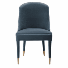 Uttermost Brie Armless Chair, Blue, Set Of 2 - 23556-2