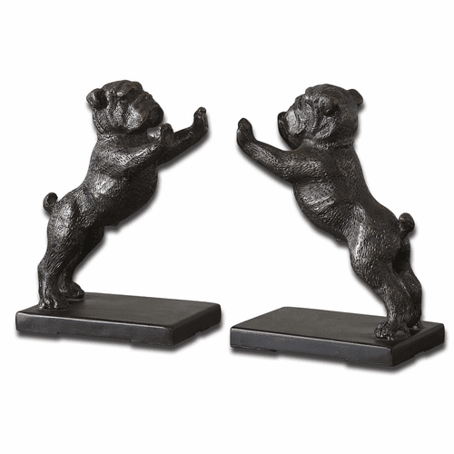 Uttermost Bulldogs Cast Iron Bookends Set Of 2 - 19643