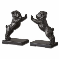 Uttermost Bulldogs Cast Iron Bookends Set Of 2 - 19643