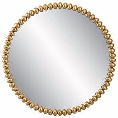 Uttermost Byzantine Round Mirror - Gold - 09793