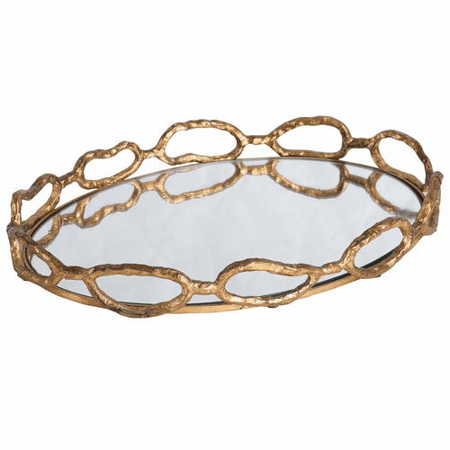 Uttermost Cable Chain Mirrored Tray - 17837