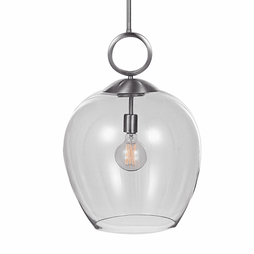 Uttermost Calix 1 Light Glass Pendant - Nickel - 22169
