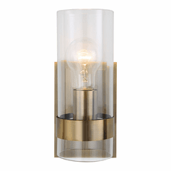 Uttermost Cardiff 1-LT Cylinder Sconce - Antique Brass - 22549