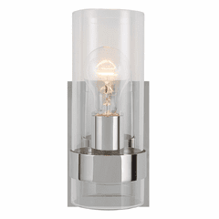 Uttermost Cardiff 1-LT Cylinder Sconce - Nickel - 22550