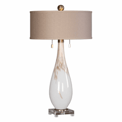 Uttermost Cardoni White Glass Table Lamp - 27201
