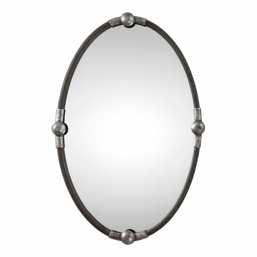 Uttermost Carrick Black Oval Mirror - 09064