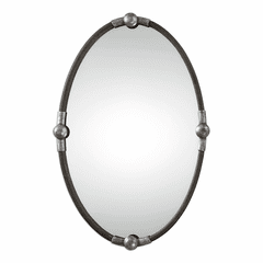 Uttermost Carrick Black Oval Mirror - 09064
