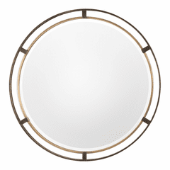 Uttermost Carrizo Bronze Round Mirror - 09332