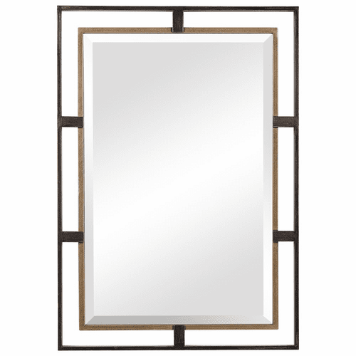 Uttermost Carrizo Gold & Bronze Rectangle Mirror - 09711