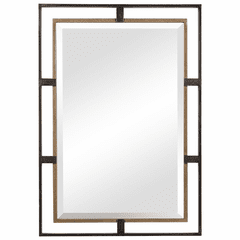 Uttermost Carrizo Gold & Bronze Rectangle Mirror - 09711