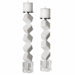 Uttermost Casen Marble Cube Candleholders (Set Of 2) - 17969