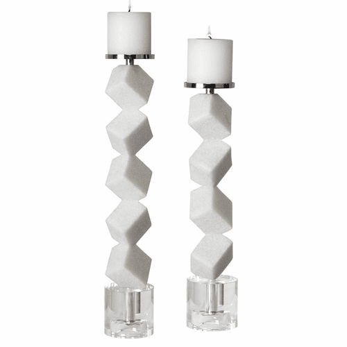 Uttermost Casen Marble Cube Candleholders (Set Of 2) - 17969