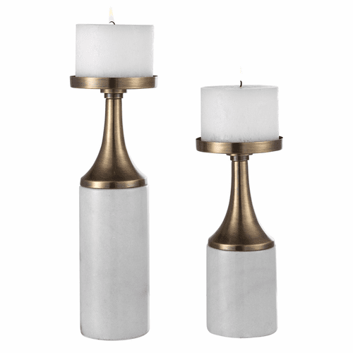 Uttermost Castiel Marble Candleholders, Set/2 - 17546