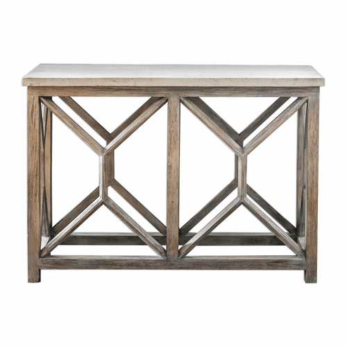 Uttermost Catali Ivory Stone Console Table - 25811