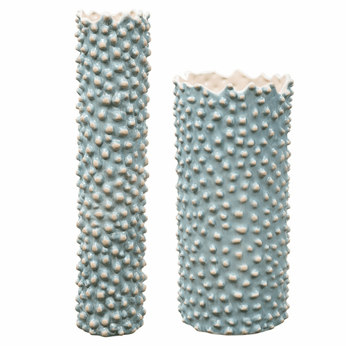 Uttermost Ciji Aqua Ceramic Vases Set Of 2 - 17876