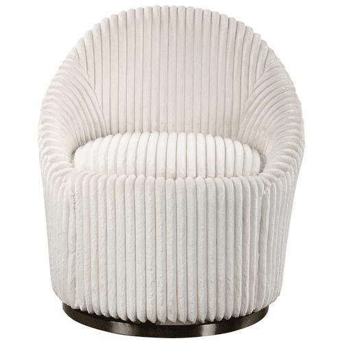 Uttermost Crue White Swivel Chair - 23578