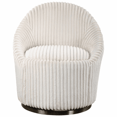 Uttermost Crue White Swivel Chair - 23578