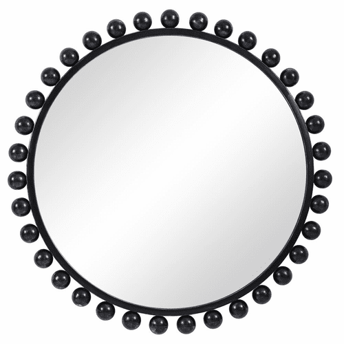 Uttermost Cyra Black Round Mirror - 09694