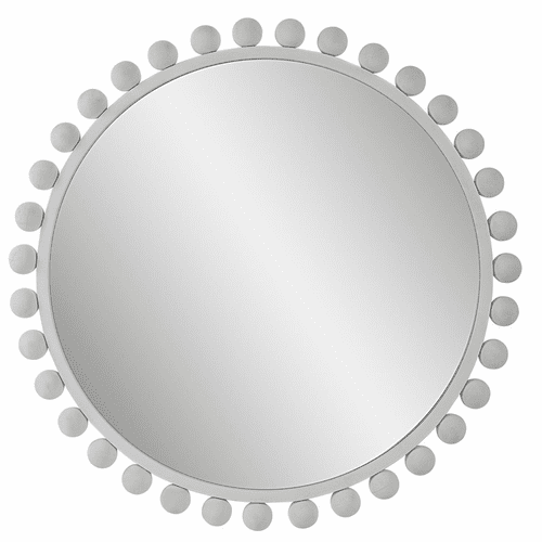 Uttermost Cyra Round Mirror - White - 09788