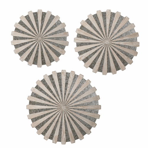 Uttermost Daisies Mirrored Circular Wall Decor Set Of 3 - 04276