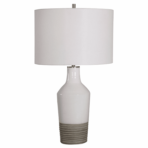 Uttermost Dakota White Crackle Table Lamp - 28398-1