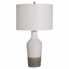 Uttermost Dakota White Crackle Table Lamp - 28398-1