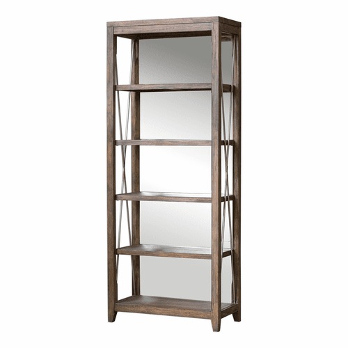 Uttermost Delancey Weathered Oak Etagere - 25434