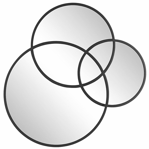 Uttermost Droplet Circle Mirror - Black - 09804
