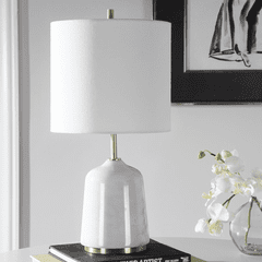 Uttermost Eloise Marble Table Lamp - White - 28332-1 Uttermost Eloise Marble Table Lamp - White - 28332-1
