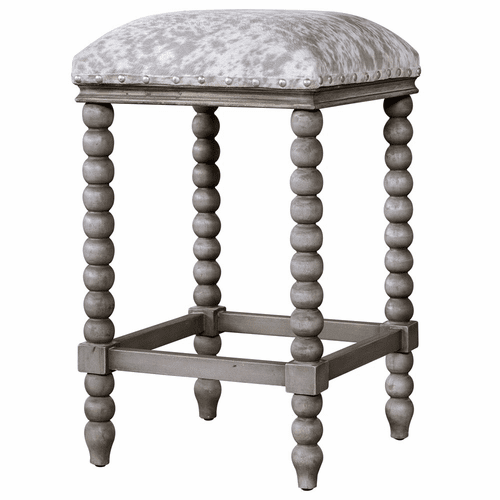 Uttermost Estes Faux Cow Hide Counter Stool - 23569