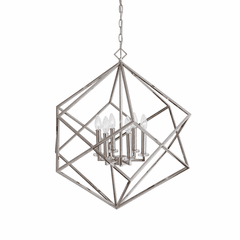 Uttermost Euclid 6-LT Nickel Cube Pendant - 22122