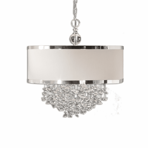 Uttermost Fascination 3-LT Silken Drum Pendant - 21908