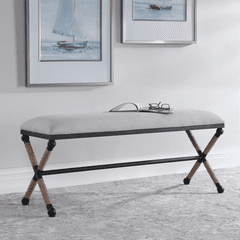 Uttermost Firth Oatmeal Bench - 23528