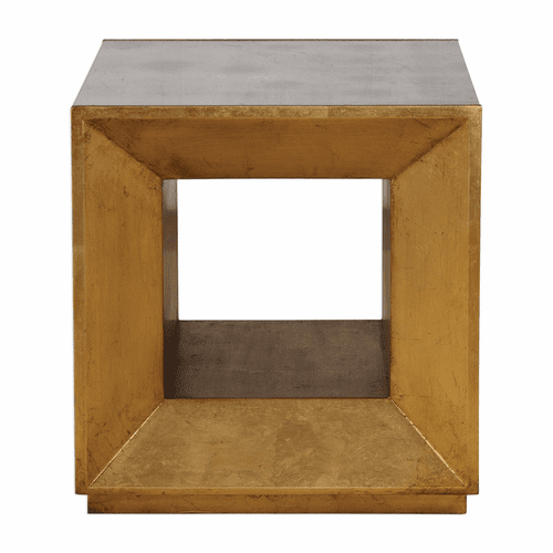 Uttermost Flair Gold Cube Table - 24763