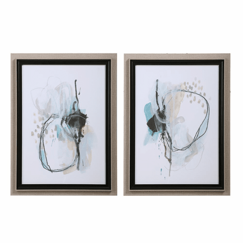 Uttermost Force Reaction Abstract Prints Set Of 2 - 33718