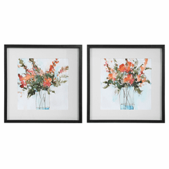 Uttermost Fresh Flowers Watercolor Prints Set Of 2 - 41619