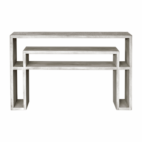 Uttermost Genara Bone White Carved Console Table - 25839