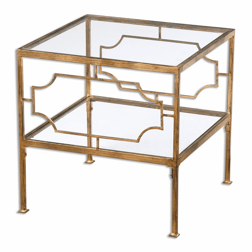 Uttermost Genell Gold Cube Table - 24477
