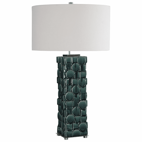 Uttermost Geometry Green Table Lamp - 28385