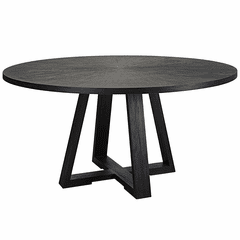 Uttermost Gidran Round Dining Table - Black - 25206