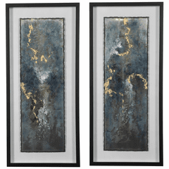 Uttermost Glimmering Agate Abstract Prints (Set Of 2) - 41434 Uttermost Glimmering Agate Abstract Prints (Set Of 2) - 41434
