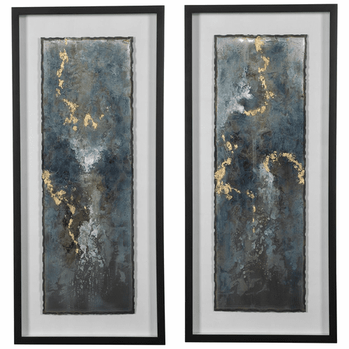 Uttermost Glimmering Agate Abstract Prints (Set Of 2) - 41434