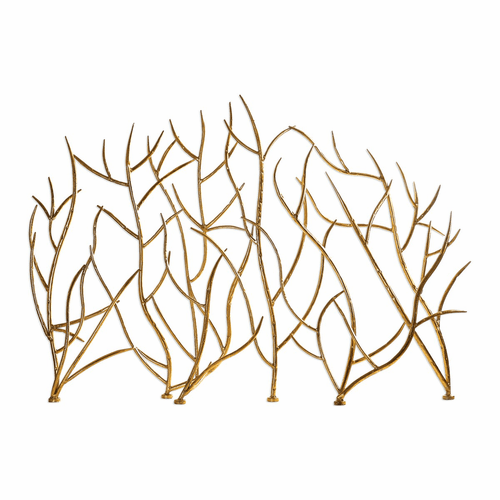 Uttermost Gold Branches Decorative Fireplace Screen - 18796