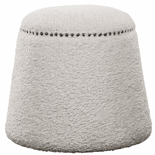 Uttermost Gumdrop White Ottoman - 23574