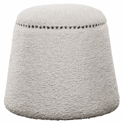 Uttermost Gumdrop White Ottoman - 23574